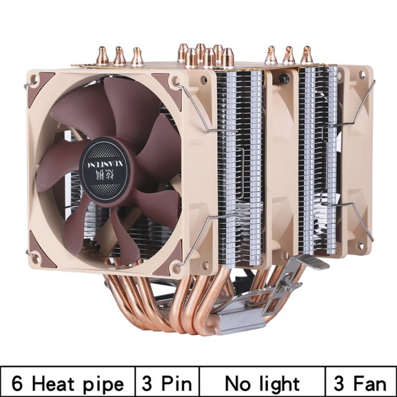 Twin Tower Type PC Air-cooled Computer PWM 6 Copper Tube Heat Sink Fan 3/4Pin Universal Installation LGA211 115xSeries Amd CPU