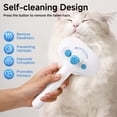 thumbnail image 3 of Pet Steam Brush for Dog & Cat - 3-in-1 Steam Grooming Slicker Brush & Undercoat Rake for Shedding - Self Cleaning Spray Comb with Mist for Long & Short Haired Pets - Includes Waterless Shampoo, Blue, 3 of 9