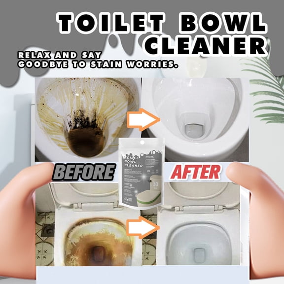 Yulucky Toilet Pieces,Toilet Cleaning Tablets for Deodorizing and Removing Urine Stains - 30 Count - Bleach-Free Toilet Bowl Cleaner with Slow-Release