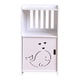 thumbnail image 2 of Mesa de noche | Mesa auxiliar de madera blanca | Organizador para dormitorio y lado de la cama | Mesa pequeña para esquina | Estante de almacenamiento | PVC duradero | Compacta 18.7x9.84x7.48 in | 1, 2 of 6