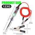 thumbnail image 2 of 6V 12V 24V DC Car Circuit Tester Insulation Tester Voltage Tester with Crocodile Clip & Indicator Light Automotive Long Probe Pen Electrical Circuit Continuity Tester with Digital Display, 2 of 5