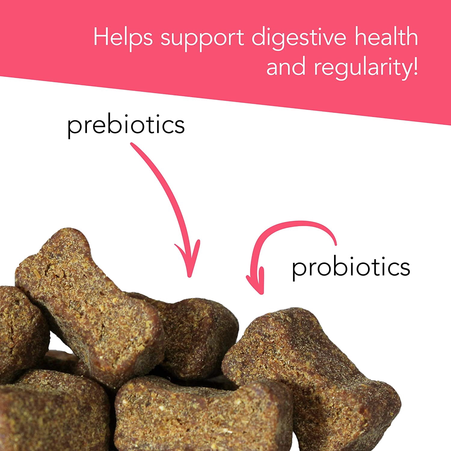 VetriScience Gut Health Supplement Chews for Dogs, Duck Flavor, 120 Count Bag