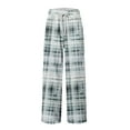 thumbnail image 2 of GrmtClth Mens Pajama Pants Lightweight Soft Plaid Sleep Pants Cotton Blend Pj Bottoms with Pocket and Drawstring Gray XXL, 2 of 5