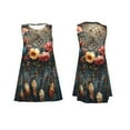 thumbnail image 7 of Picia Floral Dreamcatcher Elegance Print Women’s Sleeveless Midi Swing Dress – A-Line Pleated Tank Sundress, Comfortable and Flowy T-Shirt Dress, 7 of 7