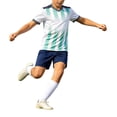 thumbnail image 5 of JAJAHO Boys Summer Outfits 2 Piece Athletic Set V Neck Tee And Elastic Waist Running Shorts Boy Summer Clothes Activewear, 5 of 5