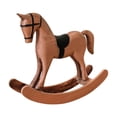 thumbnail image 2 of Estatua de caballo mecedor, figura decorativa de madera, adorno de escritorio para la oficina y la vida. Bronce, 2 of 9