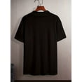 thumbnail image 2 of Camiseta de cuello alto con estampado de ECG de corte entallado para hombre de MBDMBD: informal, de mezcla de poliéster elástica, lavable a máquina, perfecta para el verano., 2 of 5