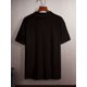 thumbnail image 2 of Camiseta de cuello alto con estampado de ECG de corte entallado para hombre de MBDMBD: informal, de mezcla de poliéster elástica, lavable a máquina, perfecta para el verano., 2 of 5