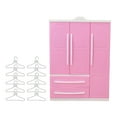 thumbnail image 4 of Zxpjkyu Doll Openable Wardrobe Closet with Cloth Hanger Decorations Lovely Birthday Gift Style B, 4 of 9