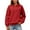 Red, variant on Sweatshirts for Women Women's Solid Sweatshirt Ladies' Fashionable And Casual Solid Color Round Neck Long Sleeved Pocket Sweatshirt And Hoodie
