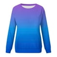 thumbnail image 6 of Xdegoge Womens Sweatshirts Long Sleeve Crew Neck Gradient Color Tunic Tops with Pocket Oversized Casual Streetwear Loose Sweatshirt 2025 Fall Winter Fashion Clothes, 6 of 6