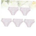 thumbnail image 3 of DEEPCRAFF 5Pcs Disposable Cotton Panties Soft Breathable Fabric White Convenient for Travel, 3 of 6