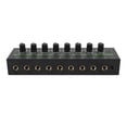 thumbnail image 1 of 8 Channel Headphone Amplifier, RGB Breathing Light Design, Metal Stereo Audio Amplifier with Independent Volume Control, 6.35mm Stereo Jacks, Great for Studios, Radio Stations, 1 of 7