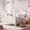 Beige, variant on Newest Full Crown-Shaped Platform Bed, Four Poster Wooden Frame with Curved Headboard for Bedroom, Pink/White