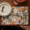 thumbnail image 4 of Pioneer Flower Floral Print Pattern Summer Placemats Table Placemats Set Of 6-Linen Kitchen Washable Placemats Table Mats 12x18 Inch Non-Slip Heat Resistant, 4 of 5