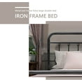 thumbnail image 3 of alazyhome Simple Vintage California King ​Metal Platform Bed Frame, Easy-Assembly, Black Silver, 3 of 6