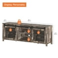 thumbnail image 6 of Wampat Farmhouse TV Stand with Storage Cabinets and Blue Light, Gray, 6 of 7
