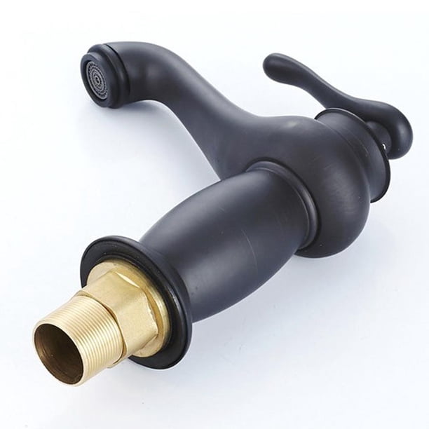 Grifo de de Grifo de Manija Grifo Mezcdor de tón Pulido Agua Fría Y Caliente Negro perfecl Grifo del lavabo del baño