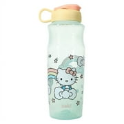 Zak! Hello Kitty Water Bottle - 30oz, Teal Rainbow