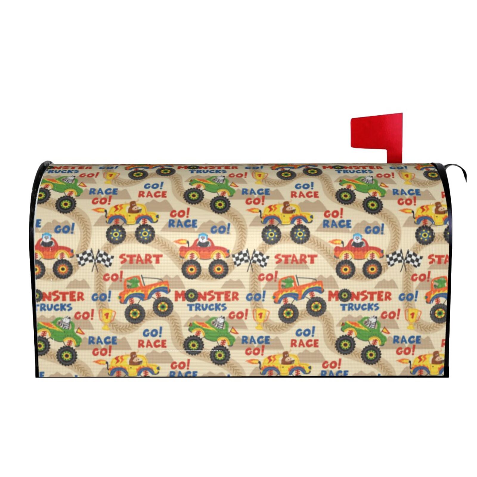 Xecao Animal Truck for Mailbox Cover with Magnetic Strips, Waterproof and Sunscreen, Adds a Decorative Touch to Your Garden Yard.