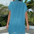 thumbnail image 5 of Leesechin Kimonos for Women Cardigan Trendy Beach Lightweight Hem Cover Up Hollow-out Breathable Swimwear, 5 of 5