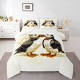 thumbnail image 2 of jejeloiu Wedding Seagull Couple Full Size Comforter Sets Kids,Watercolor Love Bird Print Bedding Sets For Girls,Reversible,3pcs, 2 of 8