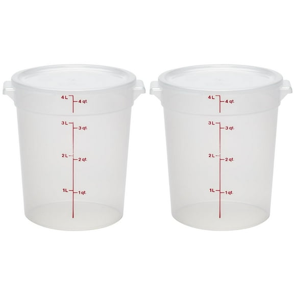 Recipiente de almacenamiento de alimentos Cambro de 4 litros (paquete de 2) sin BPA con tapas