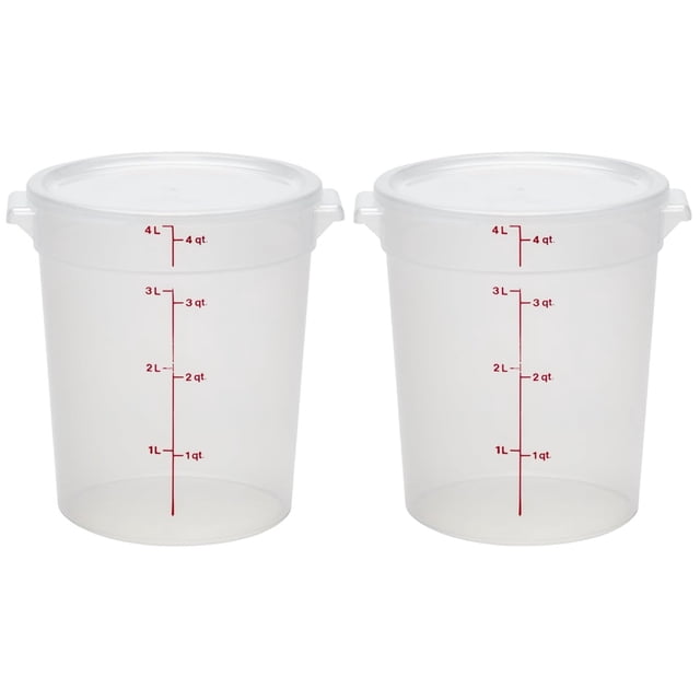 Recipiente de almacenamiento de alimentos Cambro de 4 litros (paquete de 2) sin BPA con tapas