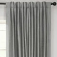 thumbnail image 3 of Half Price Drapes Storm Grey Faux Dupioni Silk Blackout Curtains for Bedroom (1 Panel), 50WX 96L, 3 of 13