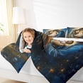thumbnail image 4 of Manfei Merry Christmas Full Size Comforter Sets,Gold Glitter Print Bedding Comforter Set,Oil Painting Artistic Bedding Sets For Boy Girl,Luxury Bedroom Decor Reversible,3pcs, 4 of 8