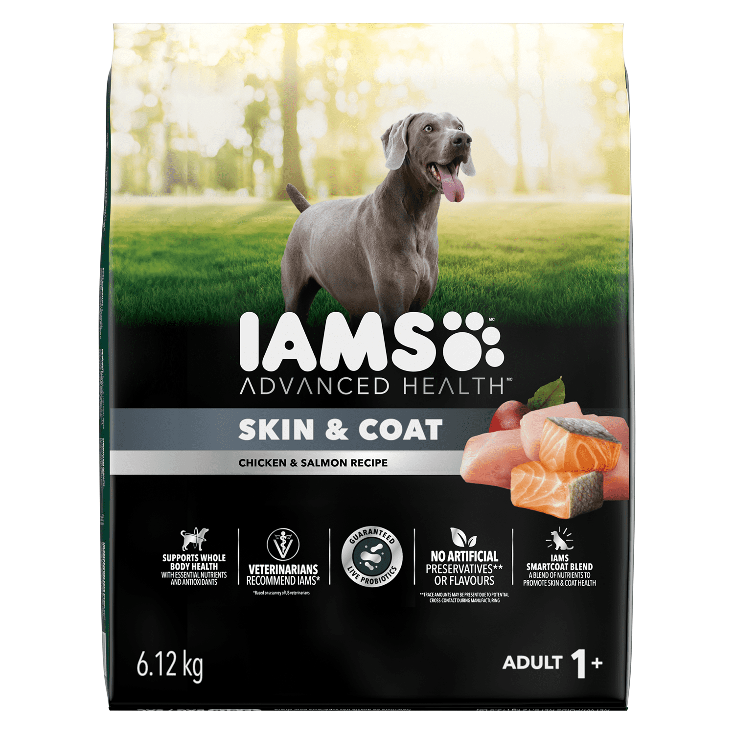 Iams Advanced Health Skin & Coat Chicken & Salmon Adult Dry Dog Food 10kg