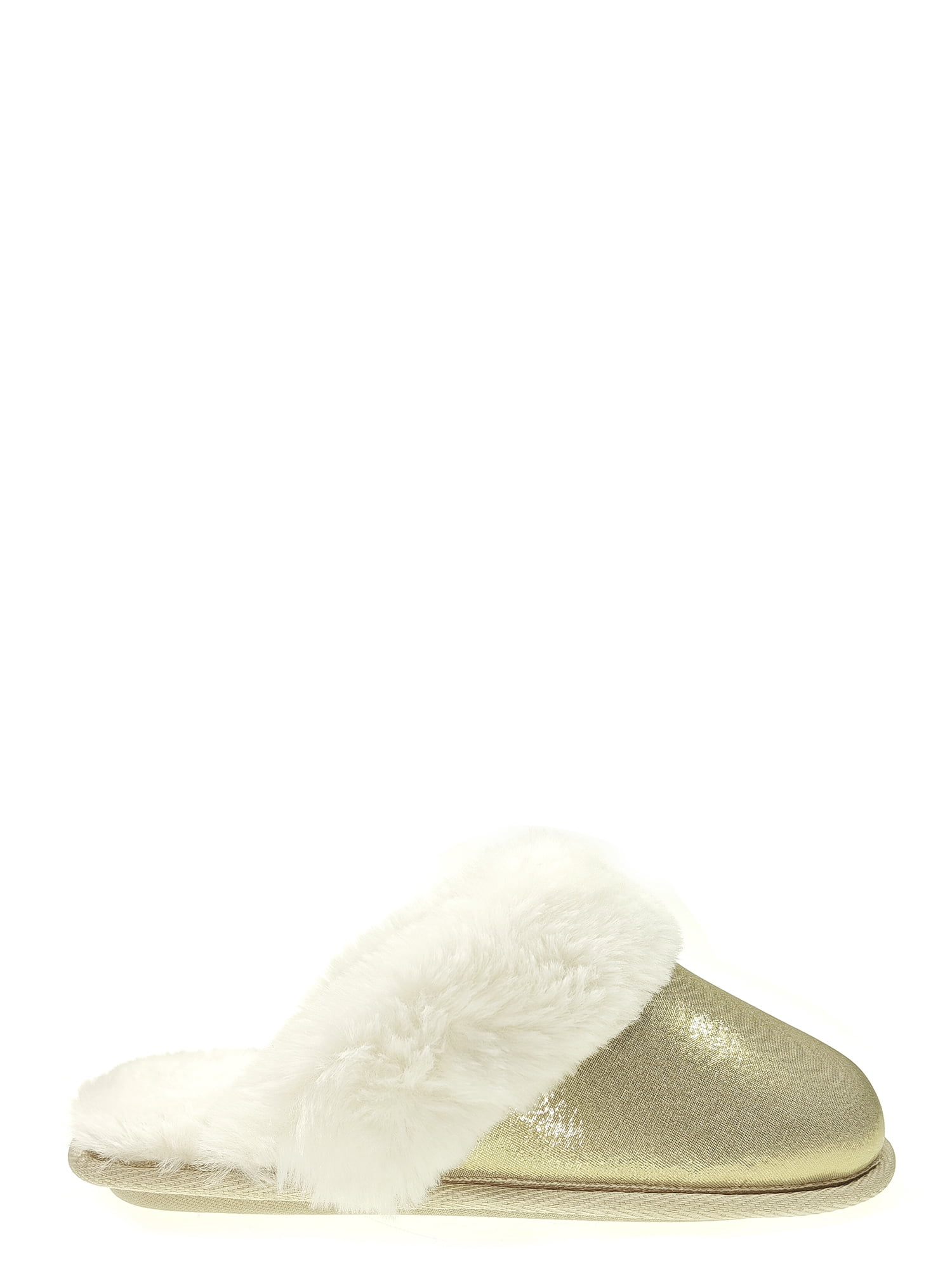 Holiday Time Mommy & Me Metallic Scuff Slippers
