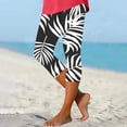 thumbnail image 4 of QATAINLAV Saving Sales Capri Leggings for Women Fashion Boho Palm Trees Print Cropped Leggings Milk Silk Soft Running Workout Yoga Pants Black L, 4 of 6