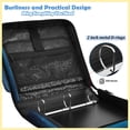 thumbnail image 4 of Zipper Binder with Shoulder Strap 2 inch 3 Ring Waterproof File Folder Organizer Bag 500 Sheet Sharks Are Swimming, 4 of 8