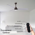 thumbnail image 4 of Matthews Fan Company AKLK-TB-MWH-42 Alessandra 42” Textured Bronze Ceiling Fan with 3 Matte White Blades, Integrated LED Light Kit, Remote Control, Indoor/Outdoor Wet Rated, 4 of 6