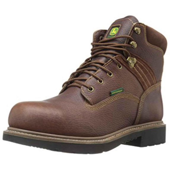 Men's John Deere Boots 6" Waterproof Steel Toe Lace-Up Work Boot 6385