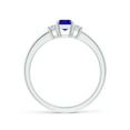 thumbnail image 2 of ANGARA Natural Tanzanite and Diamond Three Stone Ring in 14K White Gold for Women (Size-6x4mm) | December Birthstone, Birthday, Anniversary, Jewelry Gift for Women | Natural Tanzanite Ring, 2 of 9