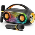 thumbnail image 1 of Bocina Bluetooth JYX, Altavoz Portátil Inalámbrico para Fiestas con Deslumbrantes Luces LED, 2 Micrófonos y 6 Modos de Voz, Altavoz Bluetooth, D51-T, 1 of 8