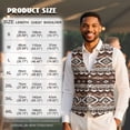 thumbnail image 7 of Yuyamidu Aztec Tribal Mens Suit Vest Business Casual Dress Waistcoat Vest Size 4XL Leopard Print Formal Wedding Vests for Suits or Tuxedo, 7 of 7