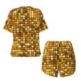 thumbnail image 5 of Lsque Bright Shiny Golden Women's Short-Sleeved Pajama Set - 2 Piece Soft and Lightweight Sleepwear Set-XX-Large, 5 of 9