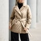 thumbnail image 1 of Puntoco Ropa de invierno para mujer, talla grande, abrigo de algodón de cuero con solapa cálida, chaqueta de manga larga Puntoco Puntoco-1, 1 of 5