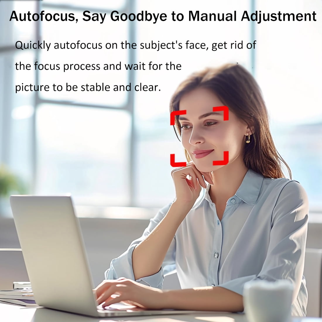 Facial Recognition Webcam for Windows 11/10, 1080P USB Computer Web Camera with Microphone, 120° Wide Angle View Webcam with Privacy Cover for PC/Laptop/Desktop Computer/Streaming