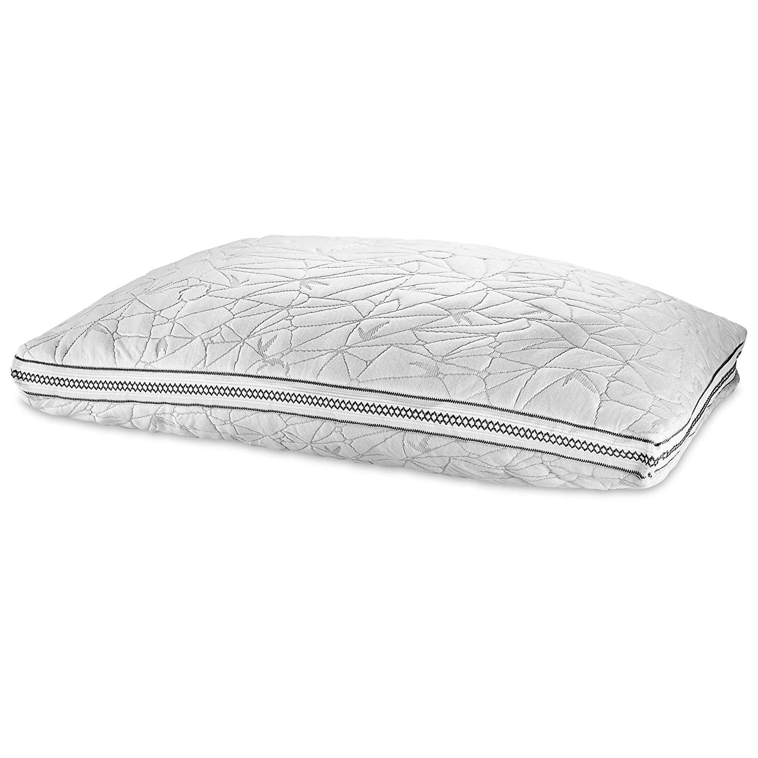 Set of 2 Nestl Gel Infused Memory Foam Pillow for Neck and Shoulder Pain – Cooling Pillow for Sleeping, Hypoallergenic Bamboo Pillow with Adjustable Gel Fiber, Dust Mite Resistant Pillow – King 20x36