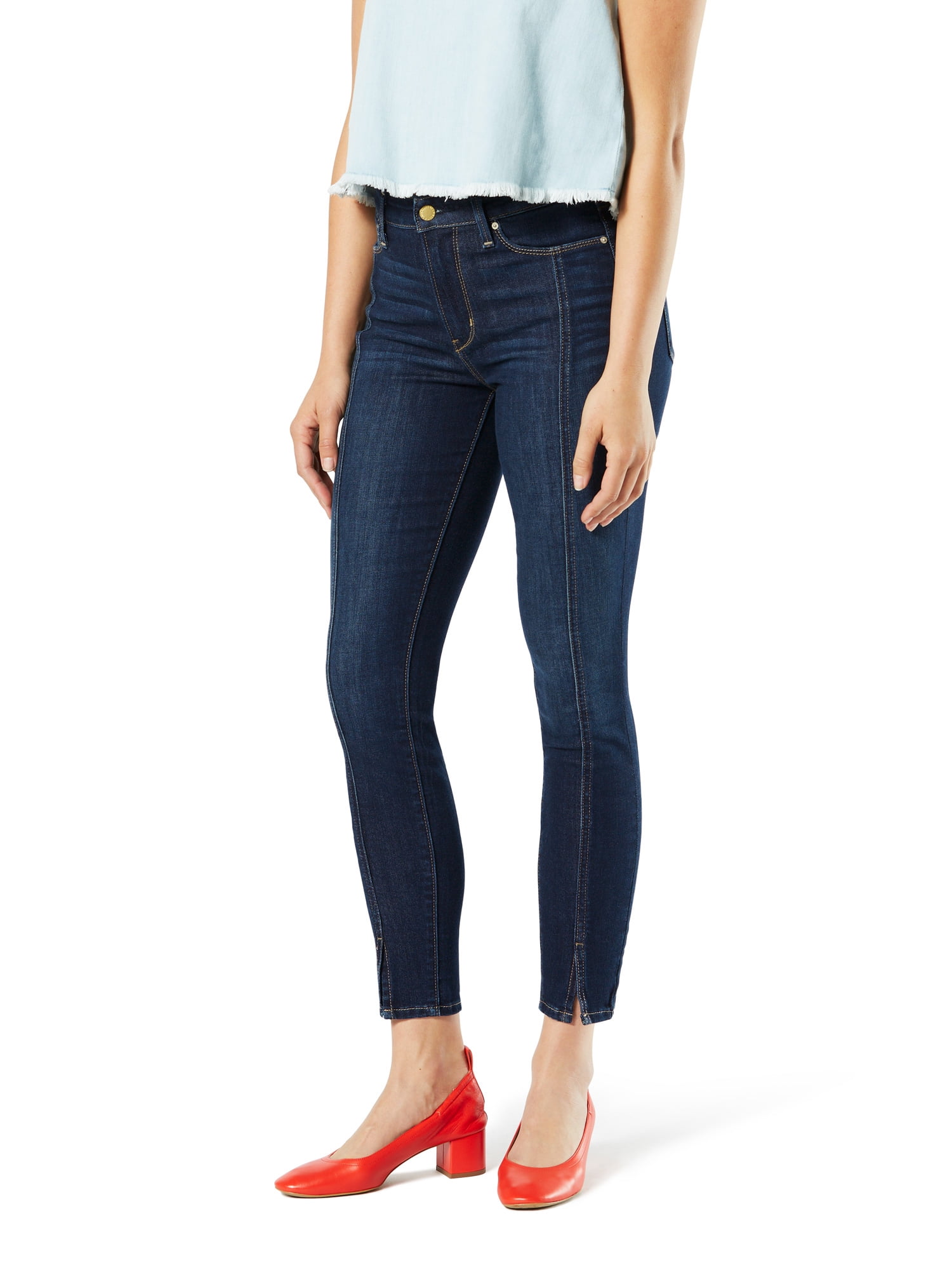 signature levi strauss high rise slim crop