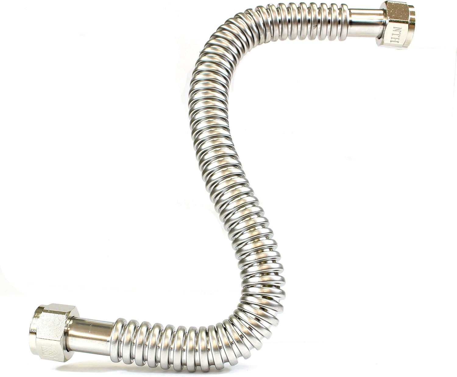 Corrugated Stainless Steel Flex Line with 1-inch Female NPT - 18-inch Long
