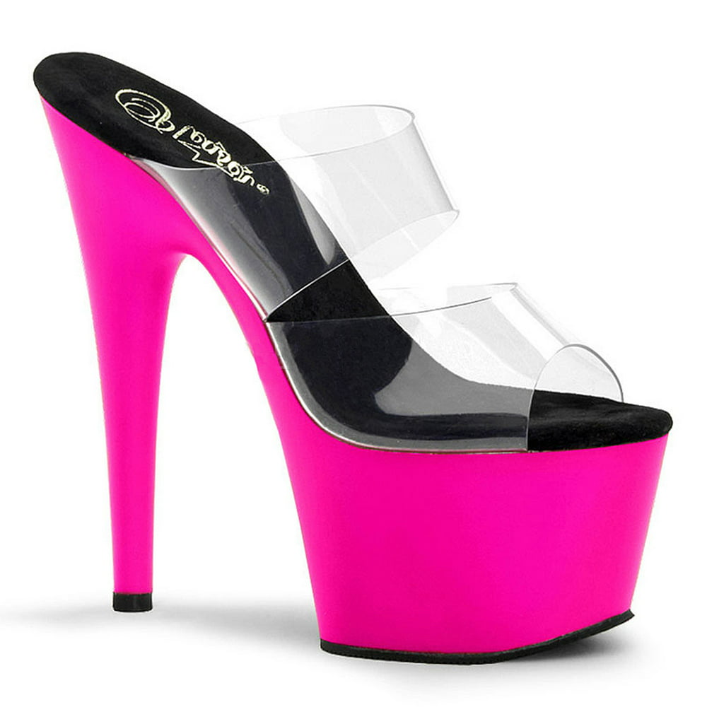 SummitFashions - 7 Inch Sexy Clubbing Shoes Neon Platform Slide UV ...