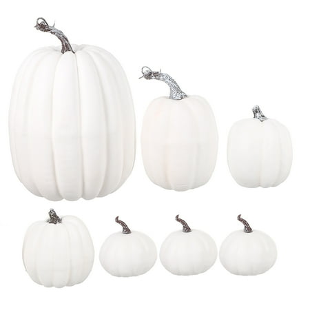 

NUOLUX 7pcs Realistic Pumpkin Models Pumpkin Photo Decorations for Halloween Decor