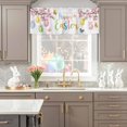 thumbnail image 6 of Valance for Windows,Easter Spring Pink Blossom Peach Valances Curtain Rod Pocket Valance for Kitchen Bedroom Living Room Bathroom,Eggs Flower Butterfly Short Curtains Window Treatment 54x18in, 6 of 9