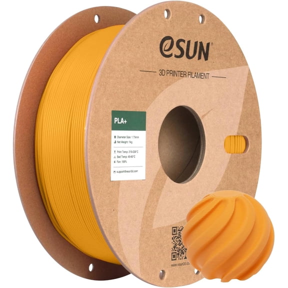 PLA  Filament 1.75mm, 3D Printer Filament PLA Plus, Dimensional Accuracy  /- 0.03mm, 1KG Spool (2.2 LBS) 3D Printing Filament for 3D Printers, Dark Yellow