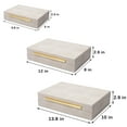 thumbnail image 4 of 3 Pcs Set Decorative Storage Boxes For Home Decor Treasure Box Jewelry Storage Wooden Box with hinged lid, 4 of 5
